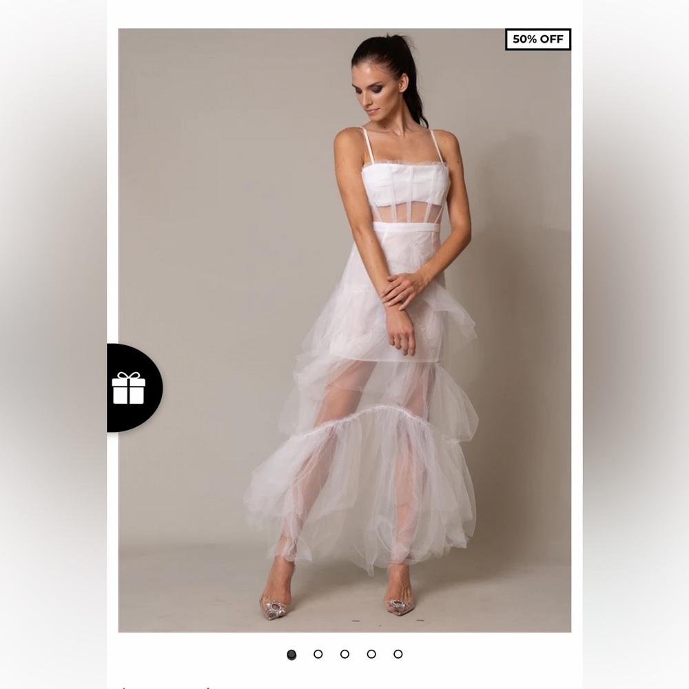 White bridal dress